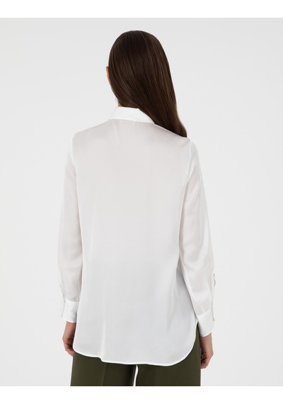 Pierre Cardin Kadın Ekru Gömlek Desenli 50299569-vr019 Ekru