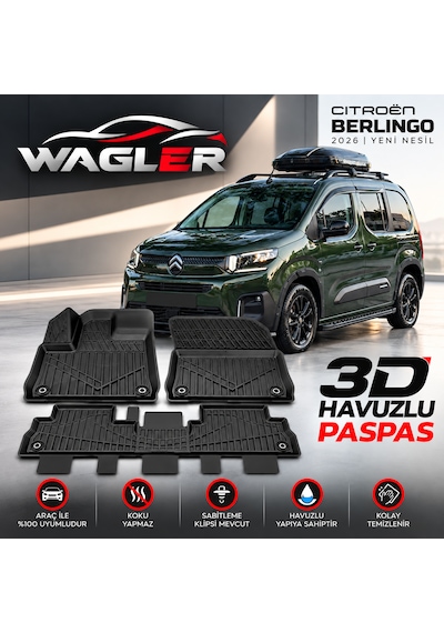 Wagler Citroen Berlingo Havuzlu Paspas 2019 Ve Sonrası