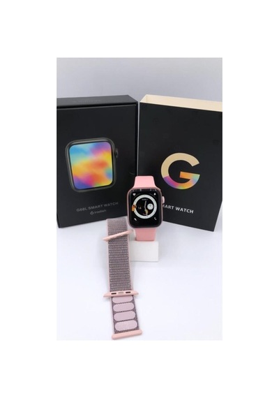 G68l Smart Watch Çift Tuş Aktif -çift Kordon Akıllı Saat-rose