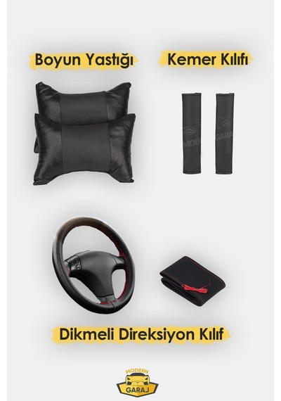 Modern Garaj Tüm Araçlara Uyumlu Ön Arka Koltuk Takımı Gri