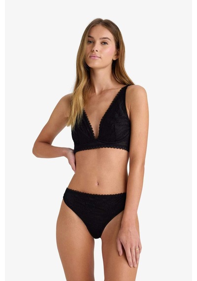 Defacto Bağcıklı Dantelli Slip Külot-fall İn Love F7029ax25wnbk81 Siyah-bk81