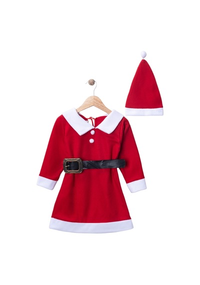 Kız Çocuk Yılbaşı Noel Temalı Noel Baba Elbisesi Diğer
