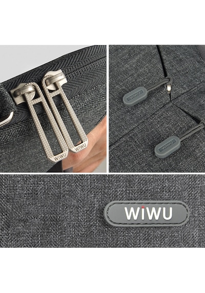 Wiwu City Commuter Serisi 13.3 İnç Çapraz Vücut Askılı Laptop Çantası Siyah