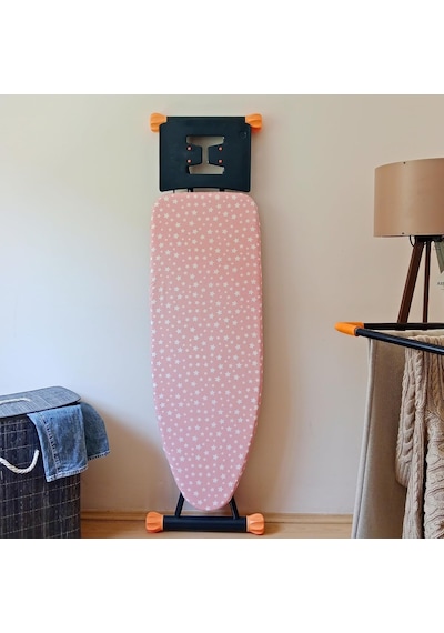 Asev Home Ütü Masası Kılıfı Keçeli İpli Stoperli Büyük Boy 55x140 Cm Pink Star Diğer