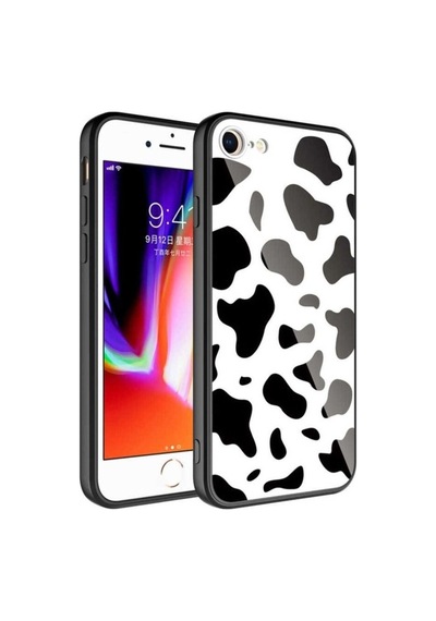 Apple Uyumlu iPhone Se 2020 Kılıf Kamera Korumalı Desenli Sert Silikon Zore Epoksi Kapak NO7