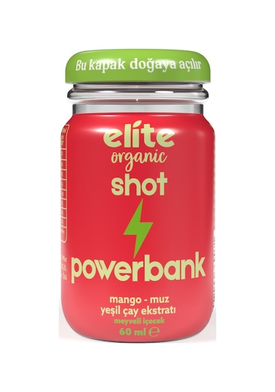 Elite Shot Powerbank Yeşil Çaylı Meyveli İçecek 60 Ml