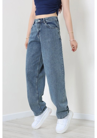 Modi Baggy Kot Pantolon Mavitint - 31158.2059. Açık  Mavi