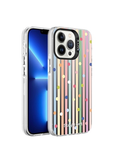 Apple Uyumlu iPhone 13 Pro Max Kılıf Desenli Zore Silver Sert Kılıf