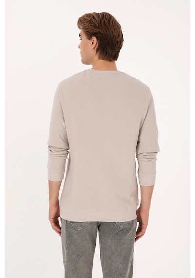U.S. Polo Assn. Erkek Regular Fit Bisiklet Yaka Taş Sweatshirt 50310310-VR049
