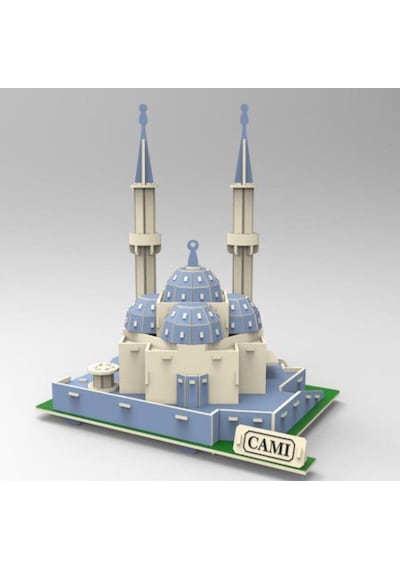 3D Ahşap Sultan Ahmet Cami Maket Puzzle Blue Mosque 5 Plaka