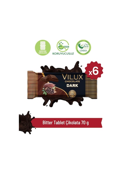 Milat Bitter Tablet Çikolata 6 70 G