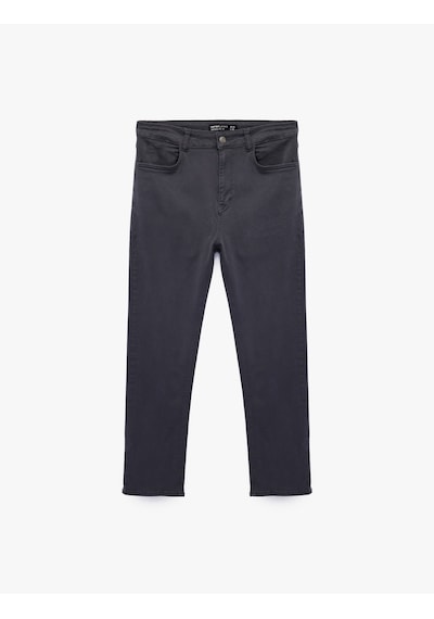 Koton Pamuklu Normal Bel Cepli Tapered Fit Jean Pantolon - Joe Jean Antrasit 7wam40162nd