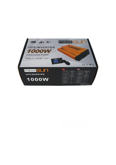 Mexxsun Akü Şarjlı Ups Tam Sinüs Inverter 1000w 12v - 20ah Remote Ekran -1966
