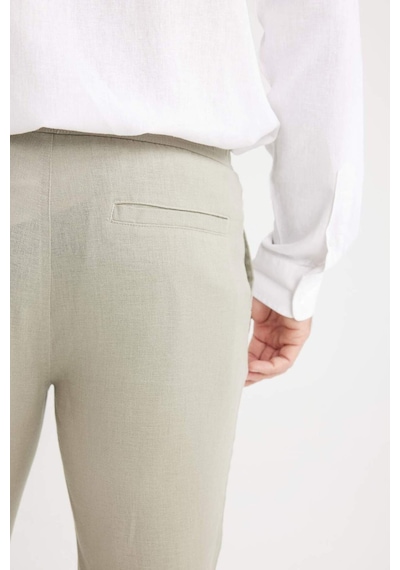 DeFacto Yazlık Jogger Keten Düz Paça Pantolon D7542AX25SPKH418
