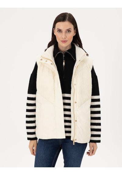 Pierre Cardin Kadın Ekru Mont Yelek 50290335-vr019 Ekru