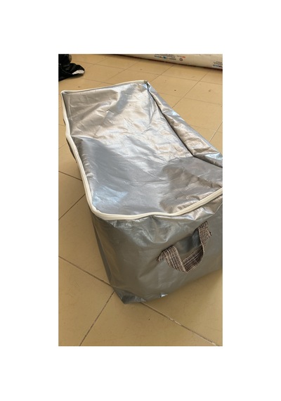 100x50x50 Büyük Boy Hurç Fermuarlı Su Geçirmez Uv Korumalı 230 Gr Dokuma Naylon Branda Gri