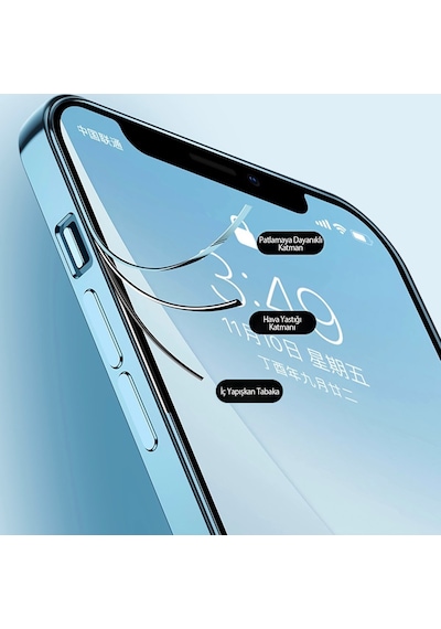 Apple Uyumlu iPhone 11 Pro Kılıf Kamera Lens Korumalı Parlak Silikon Kapak Ryc/razer Lens - Mor Mor