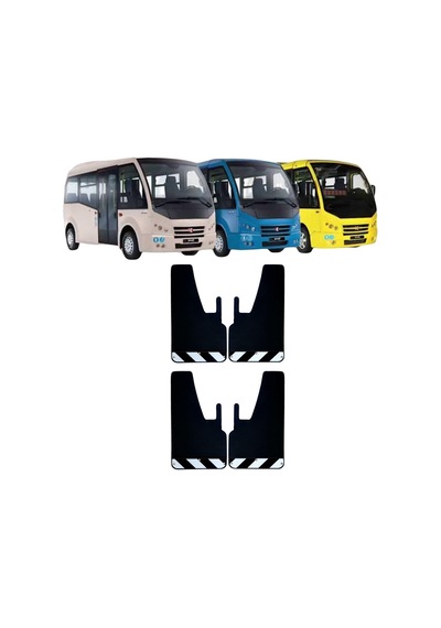 Karsan Jest Siyah-beyaz Fosforlu 4'lü Paçalık Çamurluk Tozluk Peu0fx02701