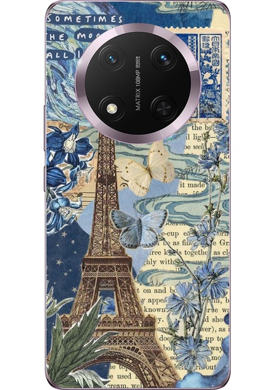 Honor Magic 7 Lite Uyumlu Paris Ve Eyfel Kulesi Baskılı Silikon Kılıf Renkli