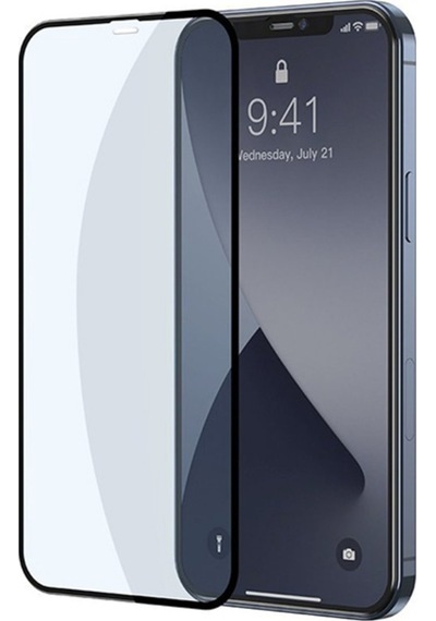 Baseus Apple Uyumlu   iPhone 12 Mini 5.4 0.3Mm Full Anti Blue Light Tempered Ekran Koruyucu Siyah