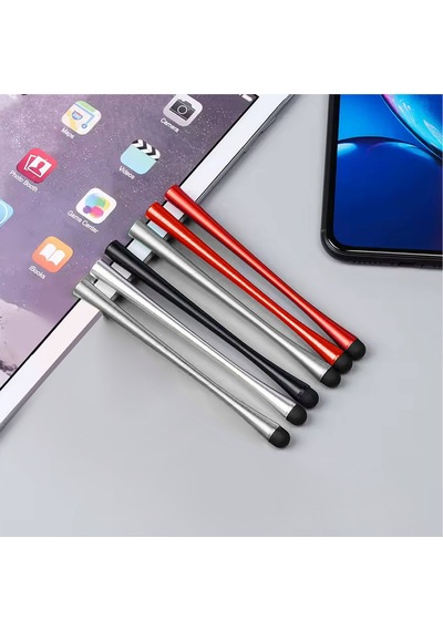 Dokunmatik Tablet Kalemi Universal Silikon Uçlu Tablet Telefon Kalemi Çizim Not Alma Siyah