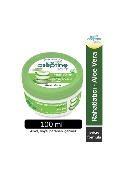 Tedar Cire Aseptine Soft Aloe Vera Özlü Yatıştırıcı Besleyici Prebiyotikli Krem 100 Ml Najmaddin