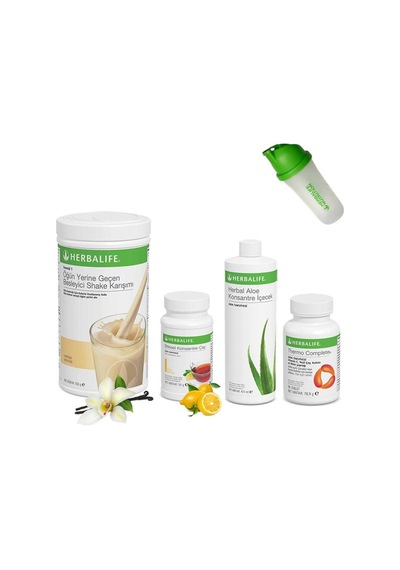 Herbalife Formül 1 Vanilya Aromalı Shake Çay Limon Aloe Vera Thermo Complate Shaker