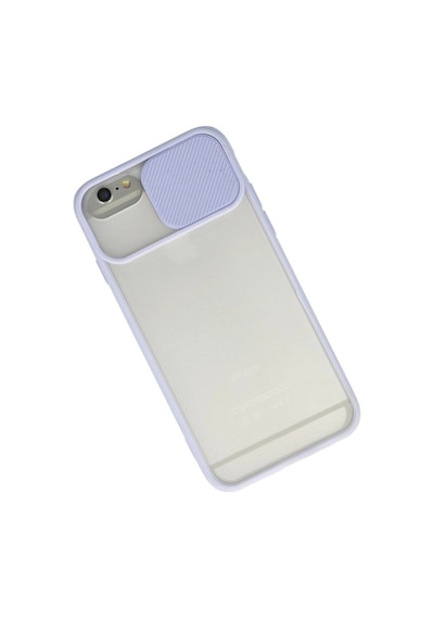 Apple iPhone Uyumlu 6 Kılıf Palm Buzlu Kamera Sürgülü Silikon - Lila İtdark31142
