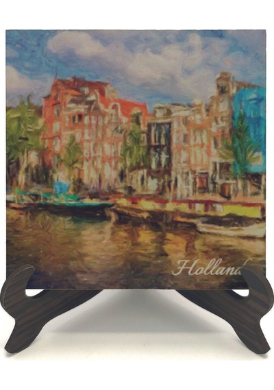 Hollanda Görseli Baskılı Mdf Masaüstlük 10x10 617