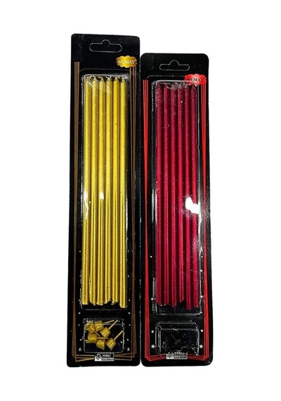 6'li 20 Cm İnce Pasta Mumu 100CM-36W - 220V Standart