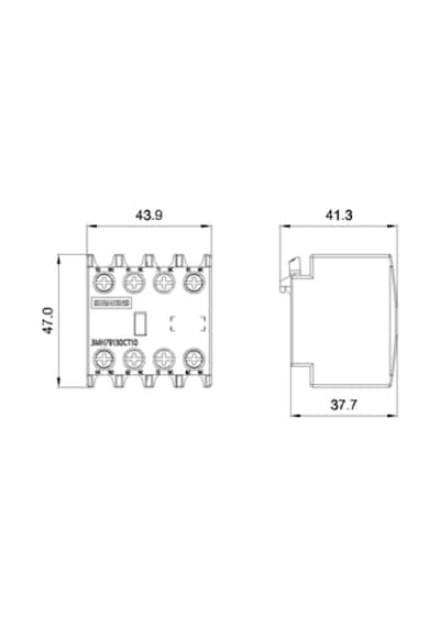 Siemens 3mh7913-0ct10 Sinoplus İlave Yardımcı Kontak Boy:0-1-2-3-4, 1no+3nc, Önden Üstten