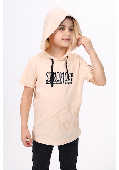 Toontoy Kids Toontoy Erkek Çocuk Strenger Always Baskılı Tişört Bej