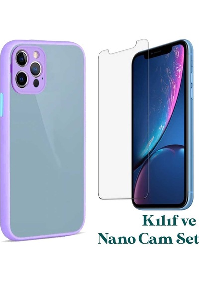 Apple iPhone 11 Pro Max Uyumlu Montreal Kılıf Ve Nano Cam Ekran Koruyucu Set