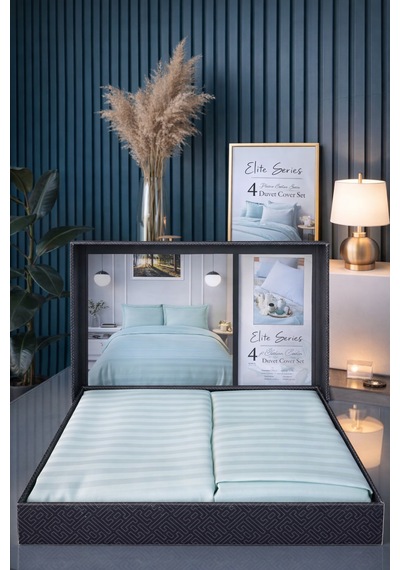 Lux Cotton Saten Collection Çift Kişilik Nevresim Takımı 200x220 Turkuaz