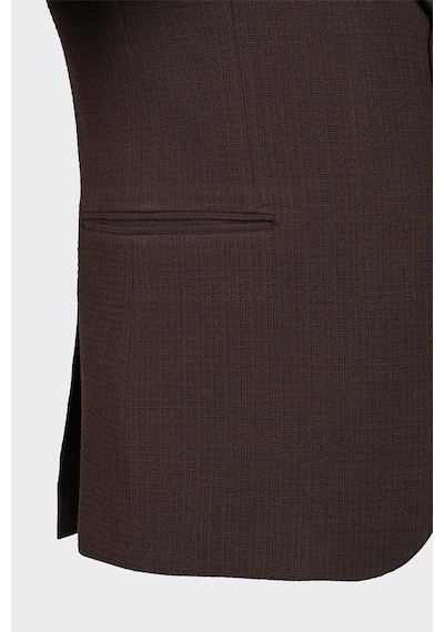 Kahverengi Kapak Cepli Smart Casual Ceket Kahve