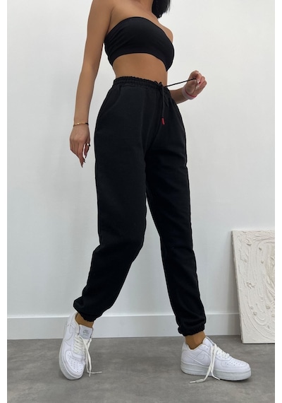 Blackjack Giyim Unısex Slim Fit Jogger Eşofman Altı Kömürr