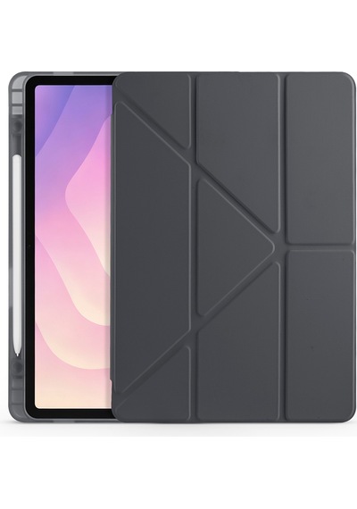 Samsung Galaxy Uyumlu Tab S11 Kılıf Tri Folding Kalem Bölmeli Standlı Kılıf Arka Kapak