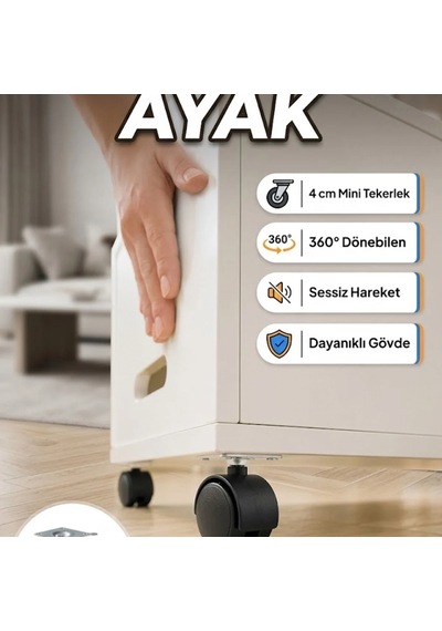 4 Cm Kilitsiz Döner Mobilya Ayağı Seti 4 Lü Sehpa Ve Ekipman Desteği Çok Renkli