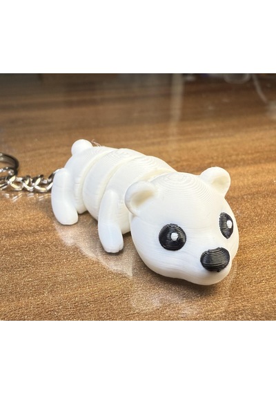 Beyaz Panda Sevimli Figür Karakter Anahtarlık Çok Renkli