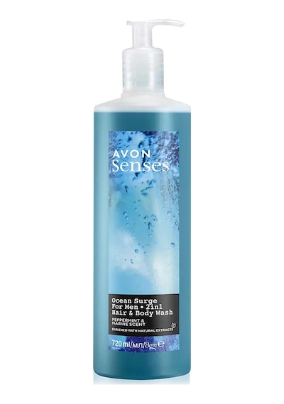 Avon Senses Ocean Surge Nane Ve Deniz Kokulu Saç Ve Vücut İçin Erkek Duş Jeli 720 ML