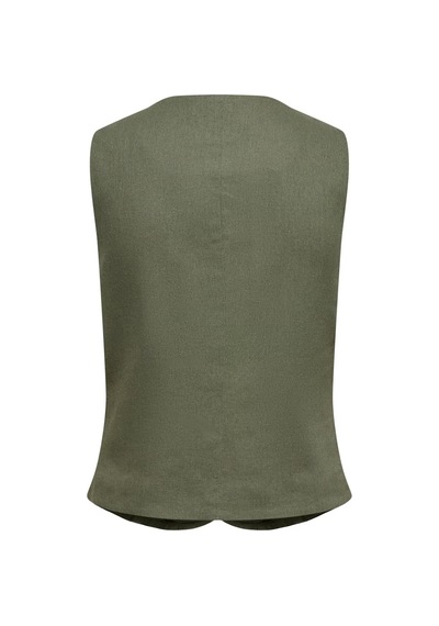 Only Onlgoa Regular Fit Bisiklet Yaka Düğmeli Yelek Bayan Yelek 15363724 Haki