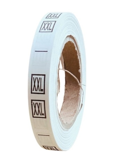Örenler Plastik 1 Cm Bez Beden Yaka Etiketi 500'lü Rulo Xxl Beyaz