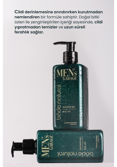 Bade Natural Men's Garage Arındırıcı Ve Canlandırıcı Duş Jeli 300 ML
