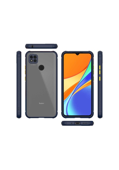 Xiaomi Redmi 9C Kilif Kenar Renkli Sararmaz Seffaf Kapak 389476905