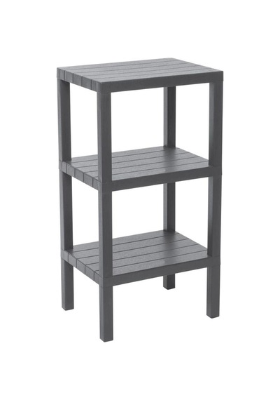 3 Raflı Gri Modüler Ünite Plastik 38x29x74 Cm 5468 Çok Renkli