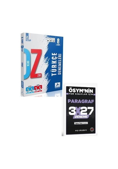 Paraf 2027 8. Sınıf Türkçe Orta Zor Branş Deneme+ Evp Akademi Paragraf