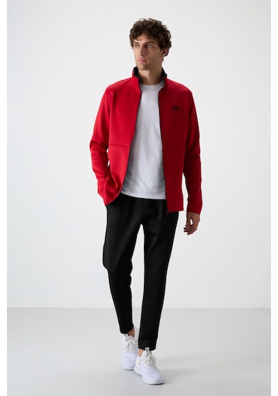 Tommy Life Bran Kırmızı - Siyah Scuba Kumaş Erkek Eşofman Takım - 85199 Kırmızı - Siyah