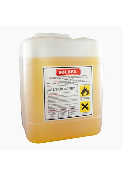 Soldex Asr-52 Reçineli Rosin Sıvı Flux - 5l, Sarı