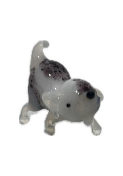 El Yapımı Mini Murano Cam Köpek Biblo A157-01