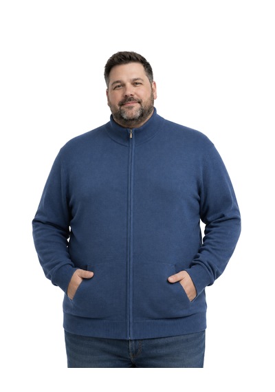 Battalmoda Erkek Büyük Beden İndigo Basic Cepli Triko Hırka 3xl-4xl-5xl-6xl Battalmoda Erkek Büyük Beden İndigo Basic Cepli Triko Hırka 3xl-4xl-5xl-6xl